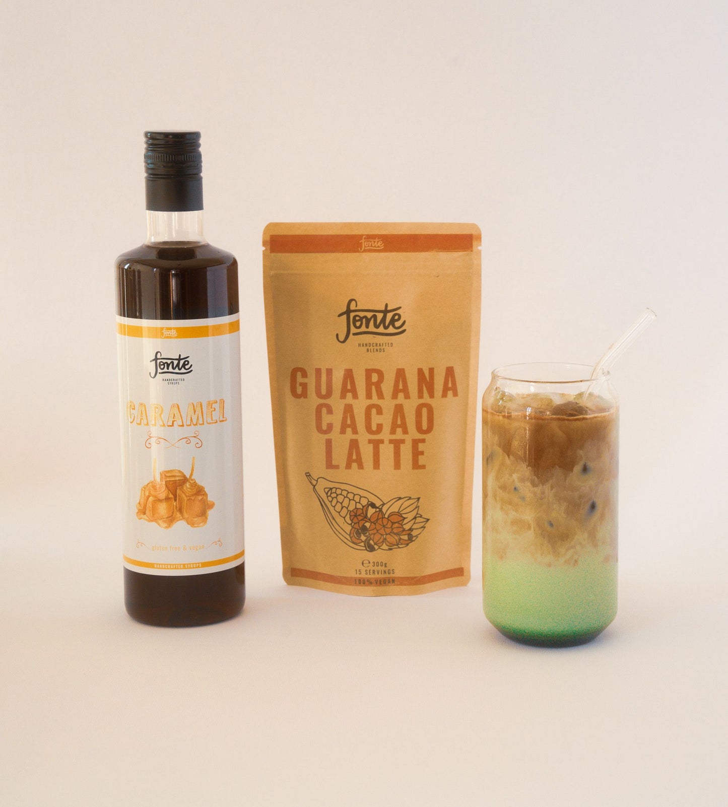 Fonte Guarana & Cacao Latte 300g – Natural Vegan Energy Boost