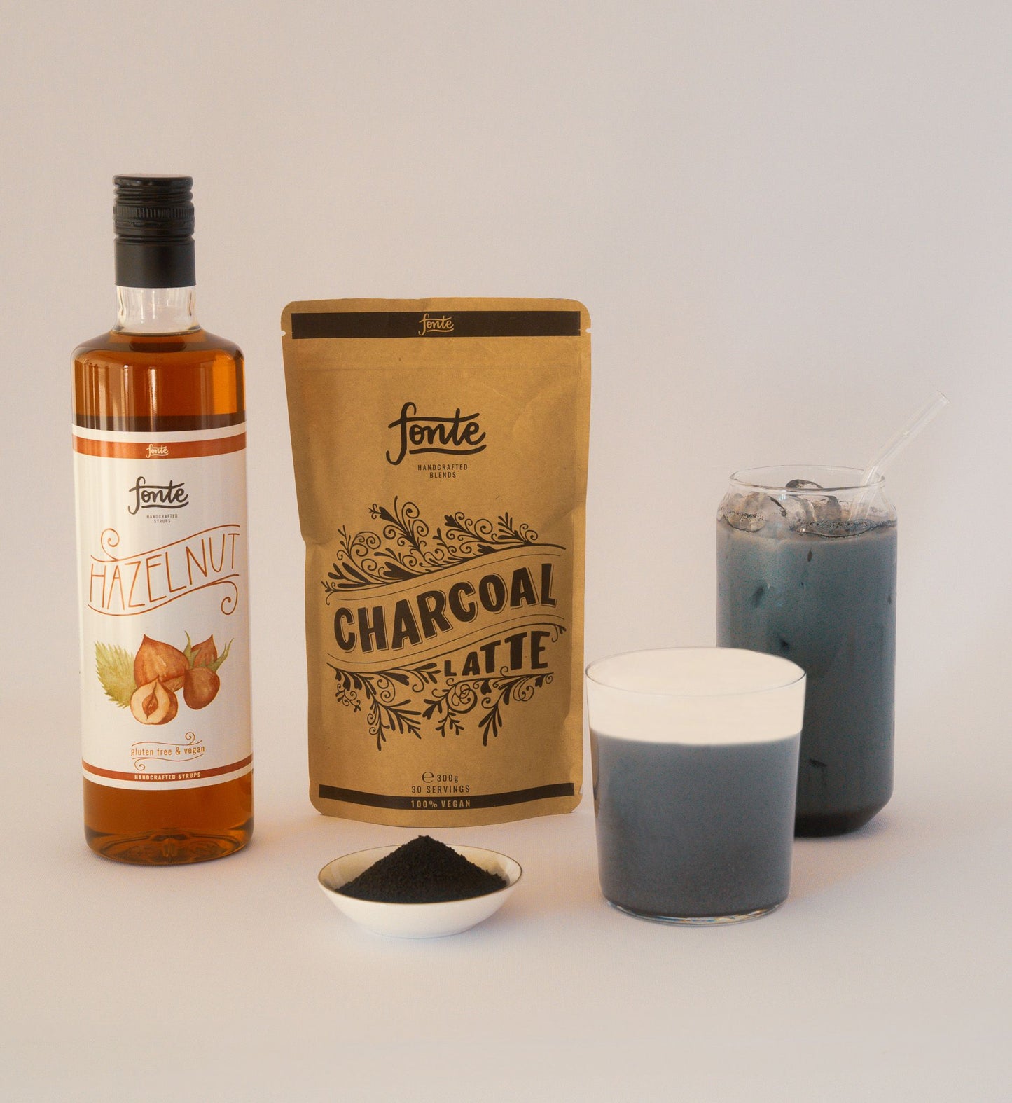 Fonte Charcoal Latte 300g – Detoxifying & Skin-Friendly Blend