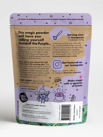 RAW Nice Butterfly Pea Powder – Color-Changing Superfood