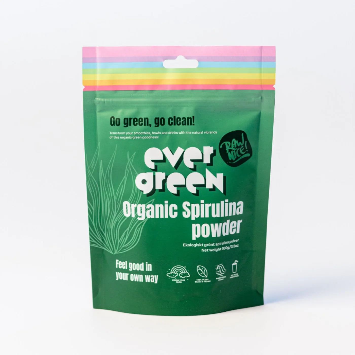 RAW Nice Organic Green Spirulina Powder – Natural Energy & Immunity Superfood