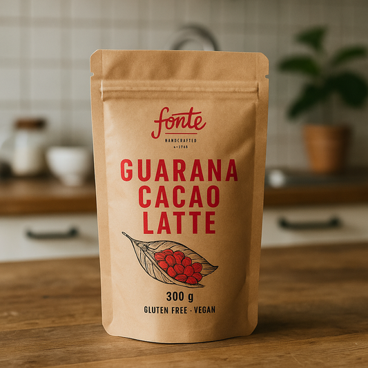 Fonte Guarana & Cacao Latte 300g – Natural Vegan Energy Boost
