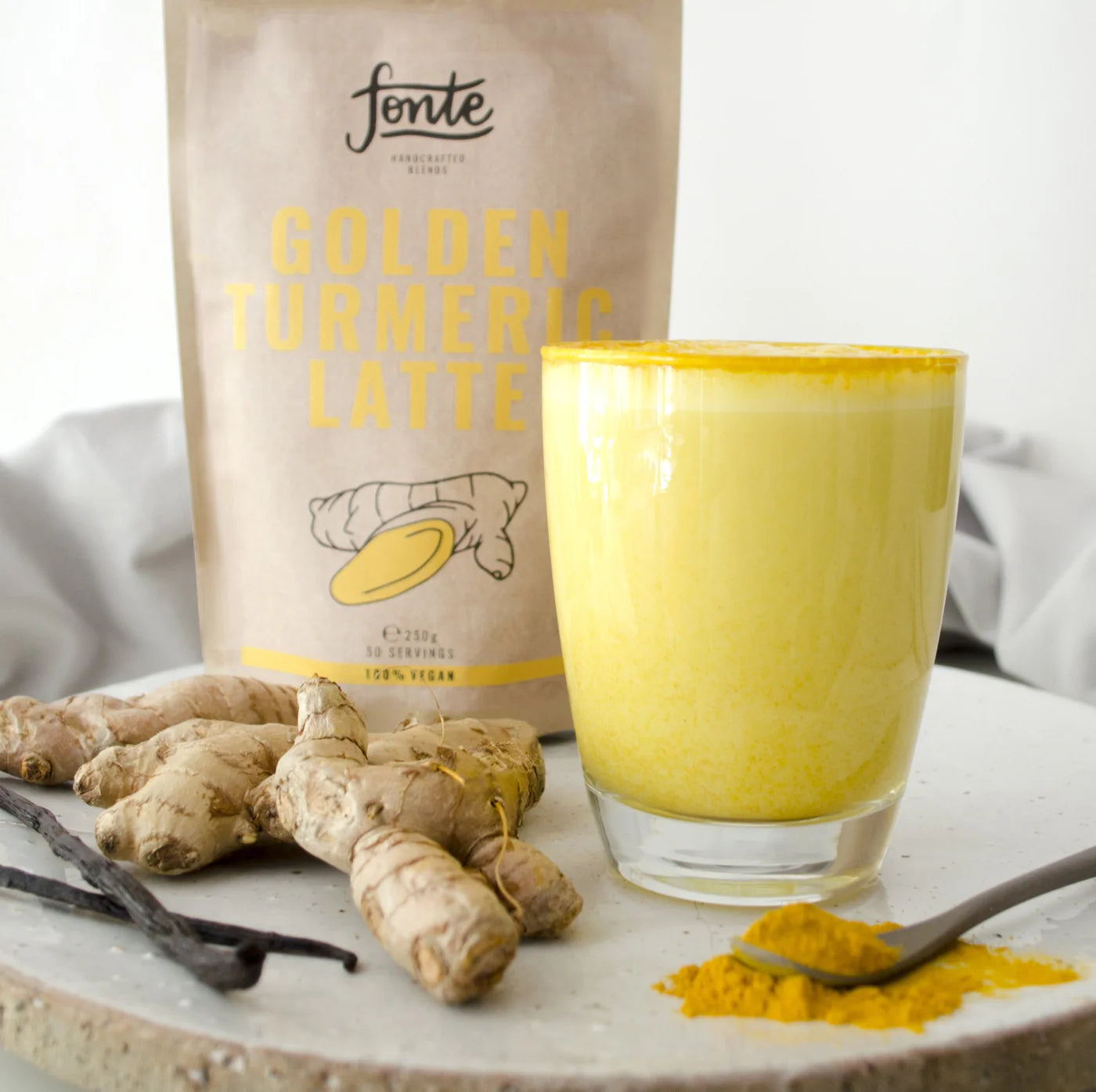 Fonte Golden Turmeric Latte 250g – Anti-Inflammatory & Vegan-Friendly Wellness Drink