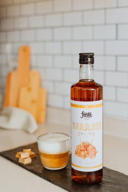 Fonte Caramel Syrup 750ml – Buttery Sweet Flavour for Drinks & Desserts
