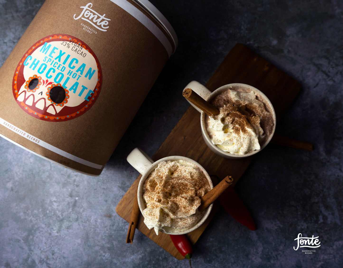 Fonte Mexican Spiced Hot Chocolate 2kg – Vegan-Friendly Hot Chocolate with Cinnamon & Chili