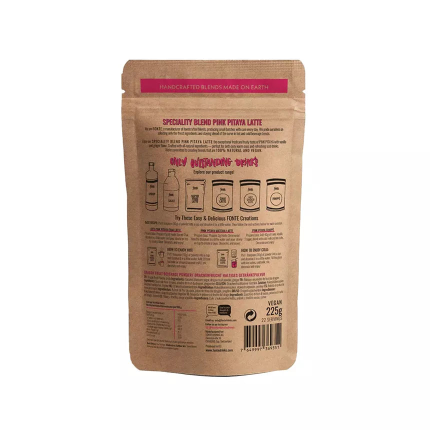Fonte Pink Pitaya Latte – Dragon Fruit Latte 225 G