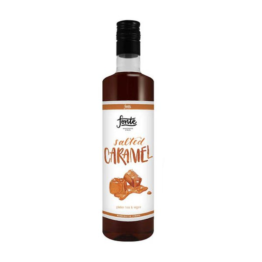 Fonte – Salted Caramel Syrup 750ml | Ideal for Lattes, Milkshakes, Cocktails, and Desserts