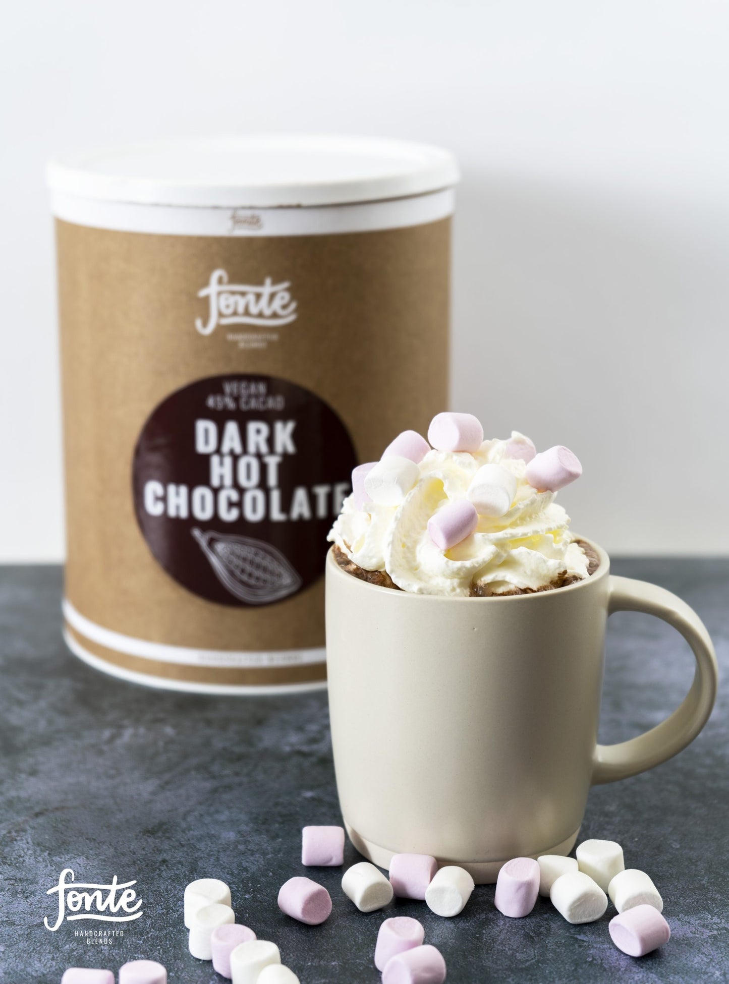 Fonte Dark Hot Chocolate 2kg – Rich, Velvety Vegan-Friendly Dark Cocoa Blend