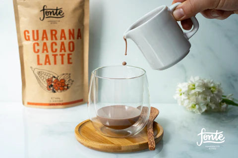 Fonte Guarana & Cacao Latte 300g – Energizing Vegan Blend with Guarana and Rich Cacao Flavor