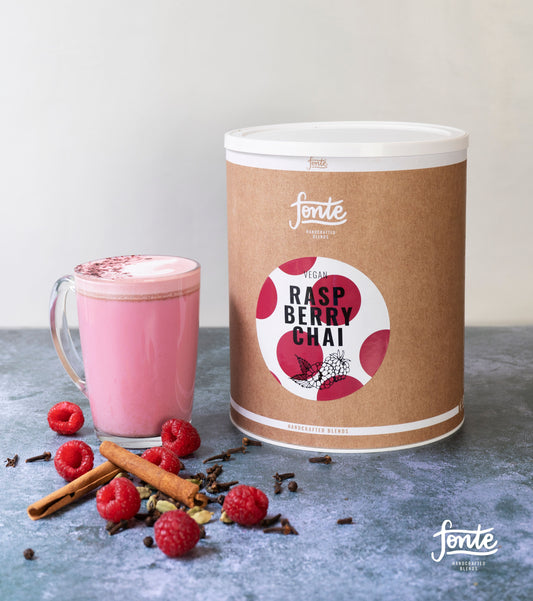 Fonte Raspberry Chai Latte 2kg – Vegan Fruity Spiced Drink Mix