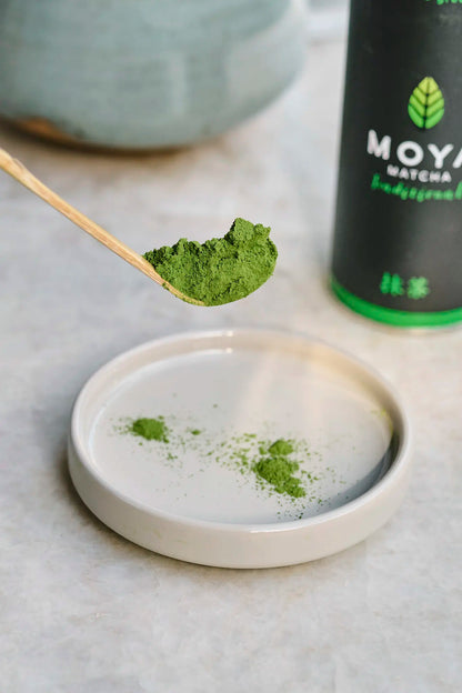 Moya Matcha Traditional 250g tin of organic Japanese matcha green tea powder for daily use