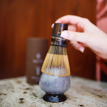Moya Sumomo ceramic matcha whisk holder for maintaining chasen shape and durability