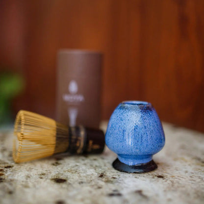 Moya Taro ceramic matcha whisk holder for preserving chasen shape and extending lifespan